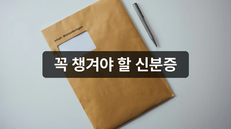 사전투표소에서 인정되는 신분증 종류