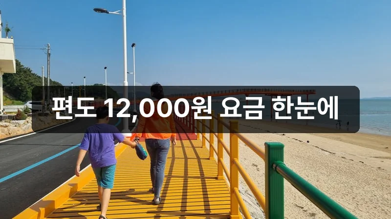 홍성 죽도 배편 요금표 안내