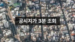 공시지가 조회 방법 아파트 도시 전경