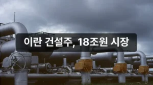이란 건설 관련주 5대 수혜주 안내 이미지