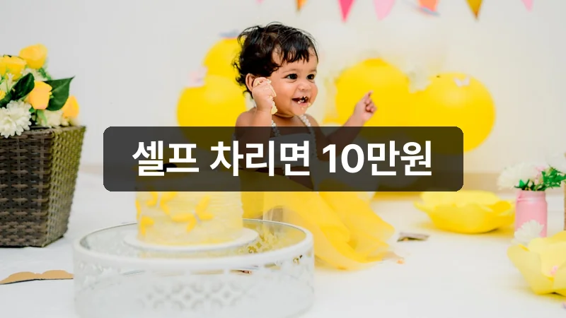 집에서 셀프 백일상 비용 10만원 준비 이미지