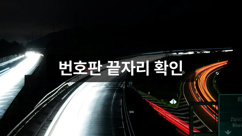 차량5부제 시행 번호판 끝자리 안내