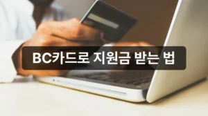 BC카드 고유가 피해지원금 신청 안내