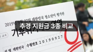 소상공인 추경지원금 신청 종류 비교 안내