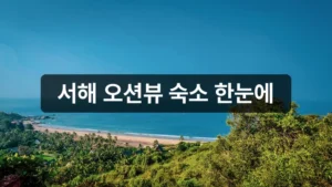 원산도 자연휴양림 예약 서해 오션뷰 전경